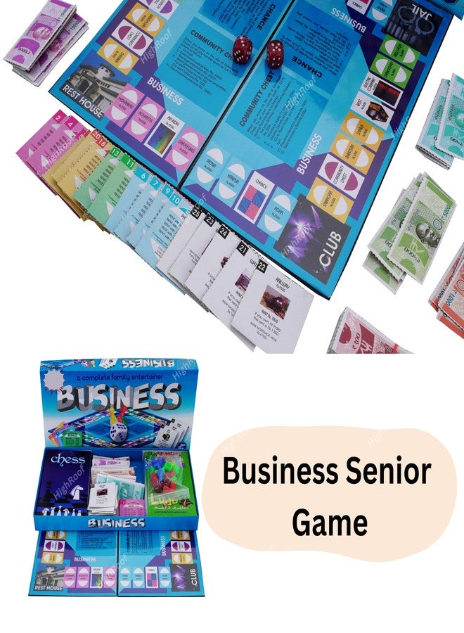 HighRoof Business Senior Game with Plastic Coins Along with Other Board Games Like Ludo, Snakes Ladder for Kids & Adults - Image 5